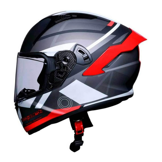 Casco para moto talla L cetificado bluetooth rojo rojo L Vento EXOSKELETON CC2 Bodega Aurrera en linea