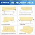 thumbnail image 7 of Stretch Jacquard Futon Cover with Elastic Bottom - Soft Sofa Bed Protector, Machine Washable, 7 of 7