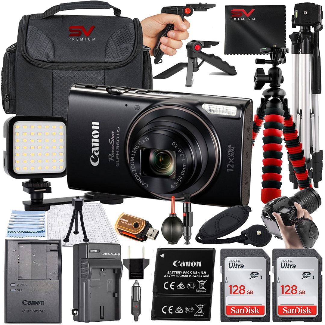 Canon PowerShot IXY 650 (ELPH 360) Digital Camera, 128GB Extreme