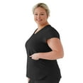 thumbnail image 4 of ave. Monroe Women's Two Pocket V-Neck Tunic Scrub Top in Black, L, 4 of 6