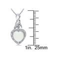thumbnail image 3 of 1.20 Carat (Ctw) Natural Opal Twist Pendant Necklace in Sterling Silver with Chain for Women, 3 of 5
