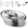 thumbnail image 2 of 2L Stainless Steel Cat Water Fountain, Super Quiet Adjustable Water Flow Automatic Pet Water Drinking Dispenser (67oz), 2 of 9