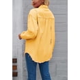 thumbnail image 5 of Solid Color Distressed Jacket, Yellow, Large, 5 of 5