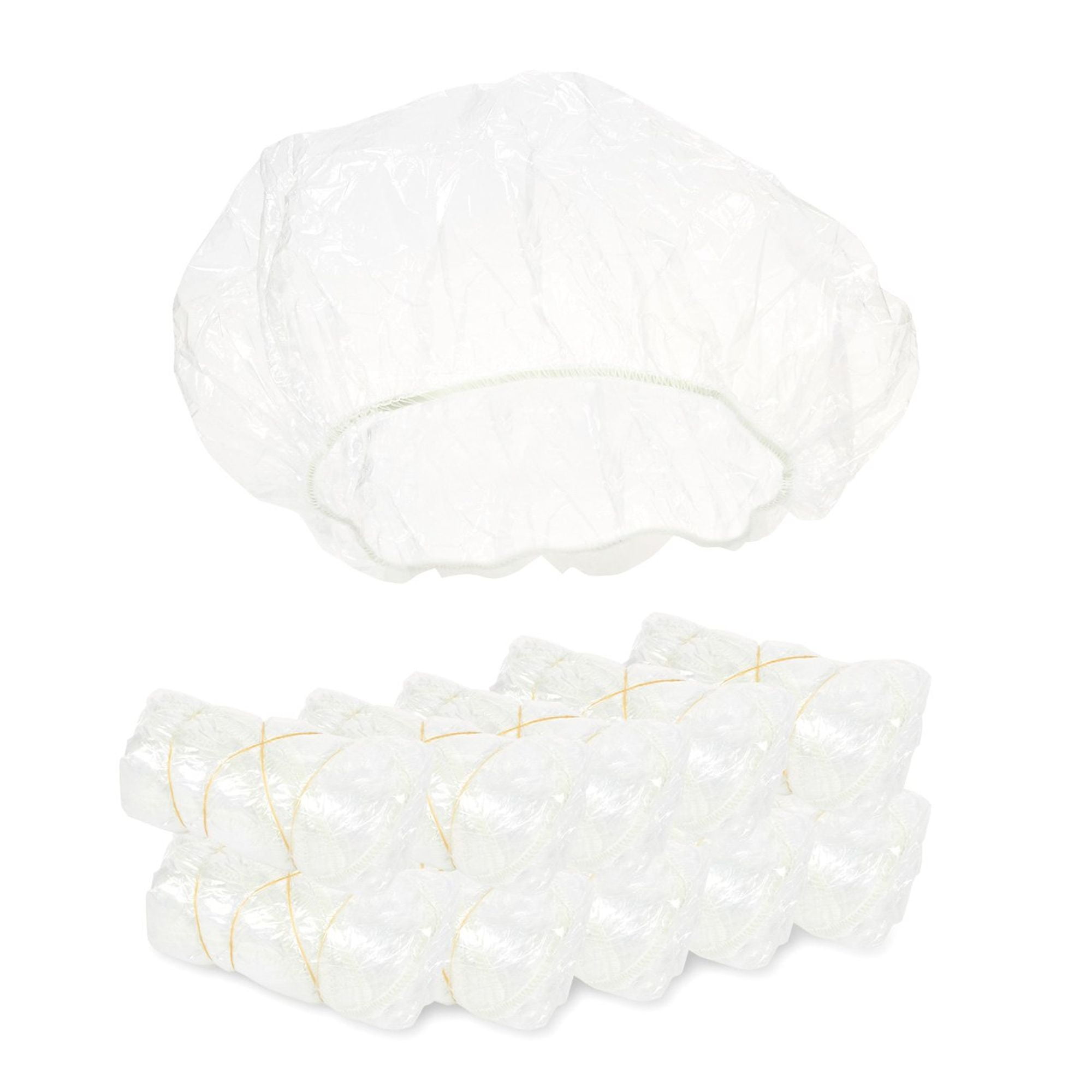 Shower Cap 100Count Disposable Shower Caps, Clear Plastic Shower
