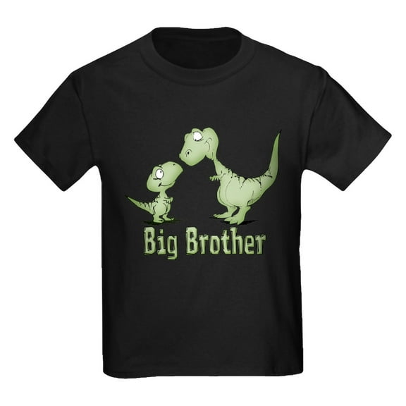 CafePress - Dinosaurs Big Brother Kids Dark T Shirt - Dark T-Shirt Kids XS-XL
