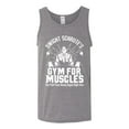 thumbnail image 2 of Dwight Schrute's Gym for Muscles Pop Culture Mens Graphic Tank Top, Heather Grey, Large, 2 of 3