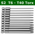 thumbnail image 3 of Ensemble de 11 Embouts de Sécurité Torx Star Hex à Longue Portée, Visseuse Antichoc avec Trou, 3 of 5