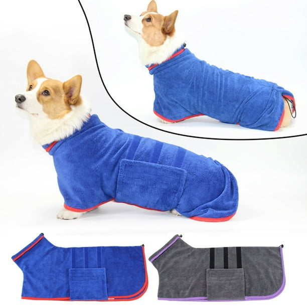 Dog robe towel best sale