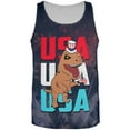 thumbnail image 1 of 4th Of July USA Patriotic T-Rex All Over Mens Tank Top Multi 3X-LG, 1 of 2
