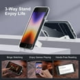 thumbnail image 4 of JETech Kickstand Case for iPhone SE 3/2 (2022/2020 Edition), iPhone 8/7, 4.7-Inch, Support Wireless Charging, Slim Shockproof Bumper Phone Cover, 3-Way Metal Stand (Clear), 4 of 7