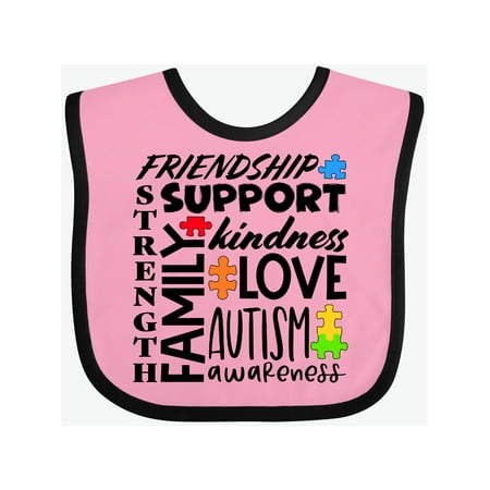 

Inktastic Autism Awareness Love Friendship Support Gift Baby Boy or Baby Girl Bib