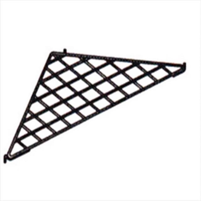 24 x 24 x 34.5 in. Grid Triangular Shelf, Black