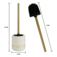 thumbnail image 4 of Bath Bliss Ceramic Toilet Brush, White and Gold, 4 of 6