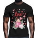 thumbnail image 2 of T-Shirts for Men, Hearts Dessert Leaves Crew Neck Cotton T-Shirt Men's Short Sleeve Valentine's Day Flower Love Heart, 2 of 8