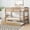 White Oak, variant on Mirightone Twin Over Twin Bunk Bed with Trundle, Convertible to 2 Twin Size Platform Bed, Twin Size Bunk Bed with Ladder and Safety Rails for Teens, Adults, White