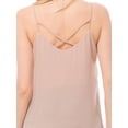 thumbnail image 6 of MixMatchy Women's Sexy Solid V-Neck Back Cross Strap Woven Chiffon Cami Top, 6 of 6