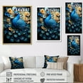 thumbnail image 4 of Designart "Vibrant Display Of A Peacock Amidst Flowers III" Animals Peacock Floater Framed Wall Art Living Room, 4 of 5