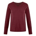 thumbnail image 4 of hgsbede Womens Tops Reduced Women's Turtleneck V-Neck Plus Size Knitted Jumper Sweater Long Sleeve Elegant Casual Tops, 4 of 9