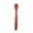Brick Red, variant on Sunjoy Tech Long-handled Food Silicone Spoon Baby Feeding Spoon Heat-resistant Soft Tip Infant Training Spoon for Kids