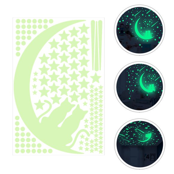 BEADCEST 1Jgo Luminosa Pegatina PVC Verde Para Romántica Con Patrones Y