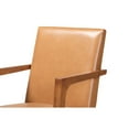 thumbnail image 5 of Baxton Studio Andrea Mid-Century Modern Tan Faux Leather Upholstered and Walnut Brown Finished Wood 2-Piece Armchair Set, 5 of 6