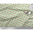 thumbnail image 3 of Soimoi Green Cotton Duck Fabric Text & Fruits Fabric Prints by Yard 42 Inch Wide, 3 of 3