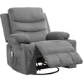 thumbnail image 1 of IdealHouse Recliner Chair with Massage and Heat, 360° Swivel Oversized Recliner Single Sofa Seat, Adult Rocking Chair Reclining Sofa with Cup Holder and Pockets for Living Room, 1 of 7