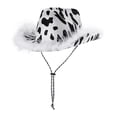 thumbnail image 2 of Cow Cowboy Hat Cowgirl Hat Cowboy Hat Women Accessories Wide brim Hats for Party, 2 of 8