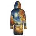 thumbnail image 2 of Hello Fall Dachshund Enjoys Warm Campfire Autumn Night Bright Moon All Over Print 3D Hooded Duffle Toggle Coat Wiener Dog Lover Gifts Idea - 01008, 2 of 6