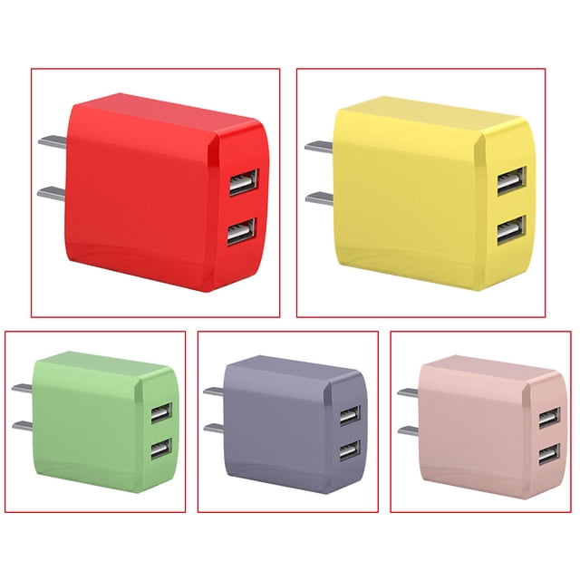 Injueey Enchufe de EE. UU. de teléfono Adaptador de carga de toma de corriente de pared de viaje Reemplazo de tableta de oficina Type2 NO2