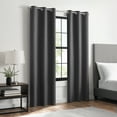 thumbnail image 6 of Eclipse Welwick Magnitech 100% Blackout Curtain, Grommet Window Curtain Panel, Seamless Magnetic Closure, 84 in long x 40 in wide, (1 Panel), Black, 6 of 12