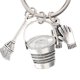 thumbnail image 5 of Llavero de personal de limpieza de aleación de zinc, colgante para bolso, llavero decorativo, 5 of 7