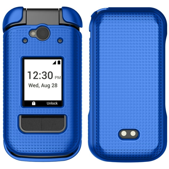 Nakedcellphone Grip Series for Sonim XP3plus 5G Phone Case, Slim Textured Hard Shell Protector Cover for XP3 Plus X320 (2025) - Cobalt Blue