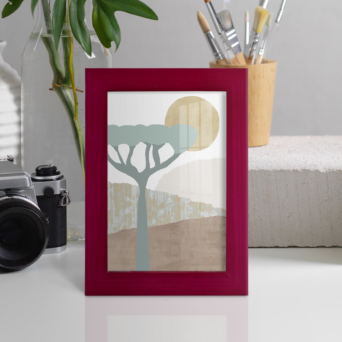 Ennerdale II - Framed Print w/glass - Cherry Red