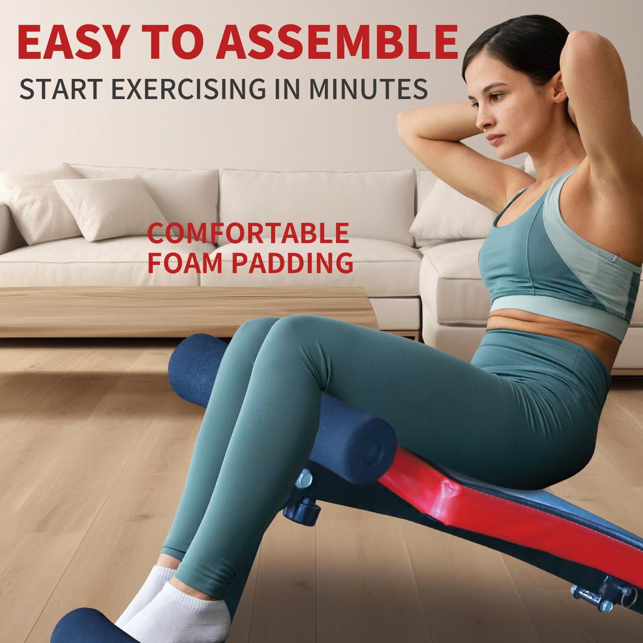 Exercise Equipment Multi-Position Adjustable Utility Bench for Home Gym Weightlifting and Strength Training, Sit-up Chair Collapsible Design,Workout Equipment
