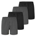 thumbnail image 1 of SCHIESSER Bóxers de punto para hombre, pack de 4 - Pack de 4 bóxers, algodón, liso Blanco/negro XL (X-Large), 1 of 4