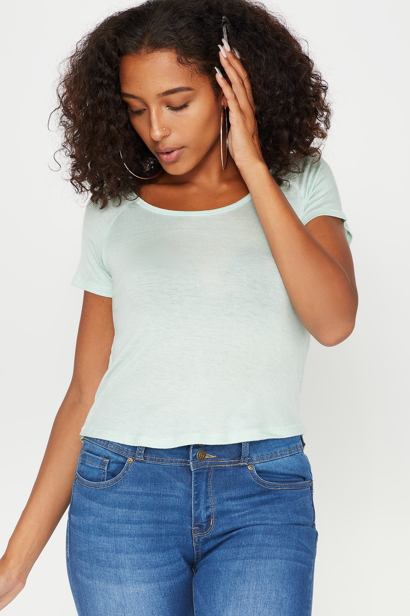 basic cropped t shirt