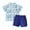 Blue, variant on Bagilaanoe 2pcs Toddler Baby Boy Shorts Set Short Sleeve Shirt Tops + Shorts 12M 18M 24M 3T 4T 5T Kids Casual Summer Clothes