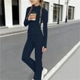 thumbnail image 2 of Ahabrexf Girls Tracksuit Set Solid Color Long Sleeve Zipper Standing Collar Breathable Running Fitness Yoga 2-Pc Summer, 2 of 9