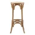 thumbnail image 3 of Linon Billy Tabouret de Bar Rustique Rond Sans Dossier de 30 Pouces Siège Tressé en Bois Naturel, 3 of 9