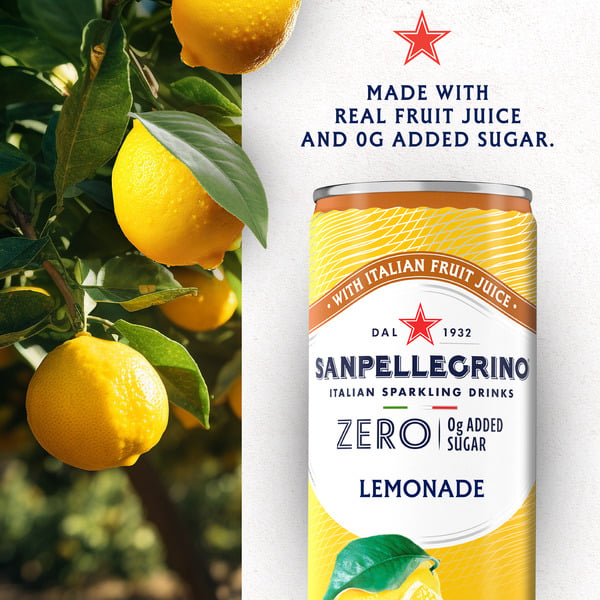 thumbnail image 3 of Sanpellegrino Italian Sparkling Drink, Limonata, 11.15 fl oz, 12 Cans, 3 of 7
