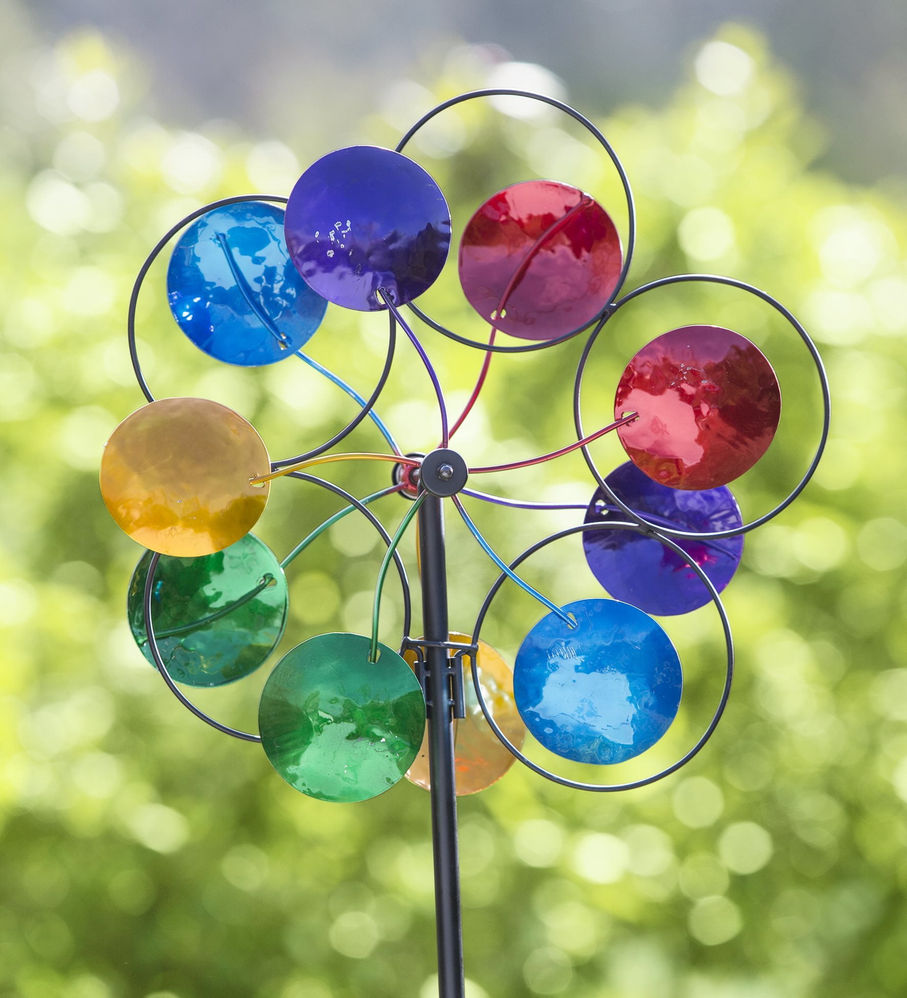 Midi Colorful Circles Garden Wind Spinner by Plow & Hearth