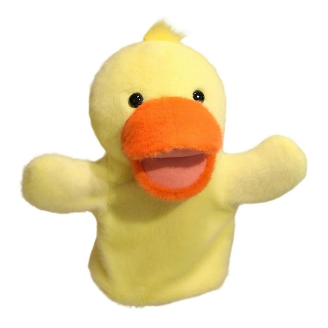 Marionetas de mano de peluche, juguete de peluche suave, herramienta de enseñanza, guantes de cabeza de marioneta interactivos imaginativos para pato