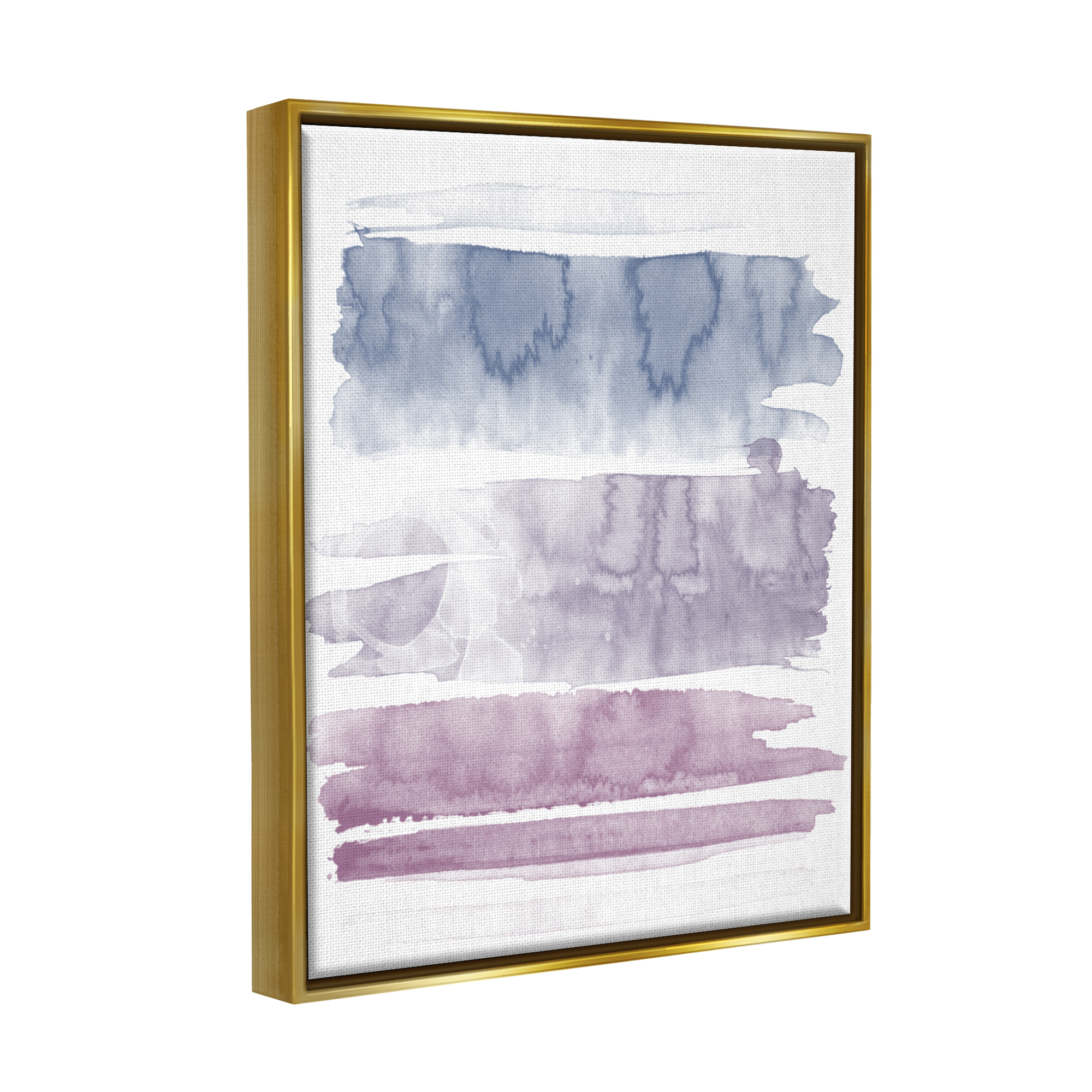 Stupell Industries Pastel Watercolor Splash Abstract Painting Gold Floater Framed Art Print Wall Art, 25 x 31