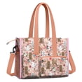 thumbnail image 2 of Teacher Tote Bag,Poodle Dog and Flower Floral Teacher Utility Tote Bag,Large Work Tote Bags for Women with Multiple Pockets,Top Zipper Closure,13.8x10.6x6.7 Inch, 2 of 5