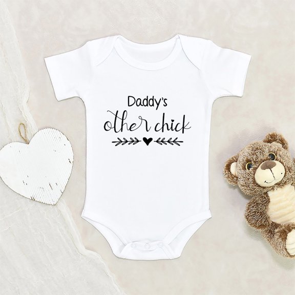 Newbabywishes - Daddy's Other Chick Baby Clothes for Girls - Father's Day Baby Clothing