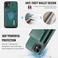 thumbnail image 5 of ELEHOLD Case for iPhone 11, Magnetic 2 in 1 Detachable Leather Wallet Case with Card Holder & Stand,Green, 5 of 7