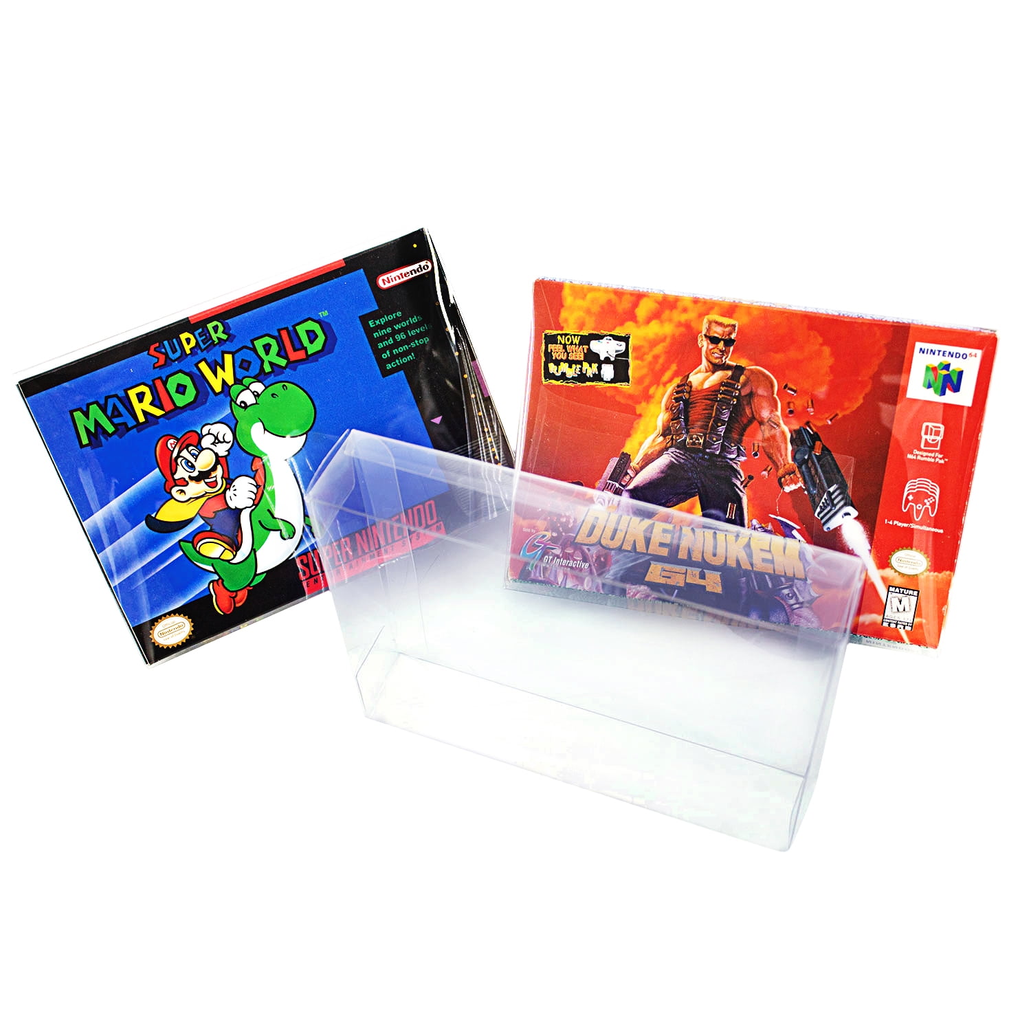 Super Nintendo SNES N64 Plastic Box Protector Cases Clear .35mm Thick ...
