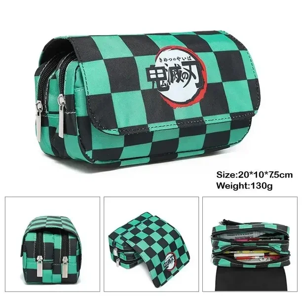 3 piezas/set Kamado Nezuko Demon Slayer Anime Cosplay Unisex estudiantes mochila escolar mochila de dibujos animados mochila de viaje para computadora portátil