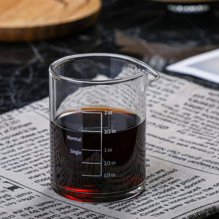 Espresso Shot Glass Cups 200ml Measures Cup Transparent Scale